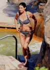 Lisa Edelstein - Bikini candids by a pool in Italy